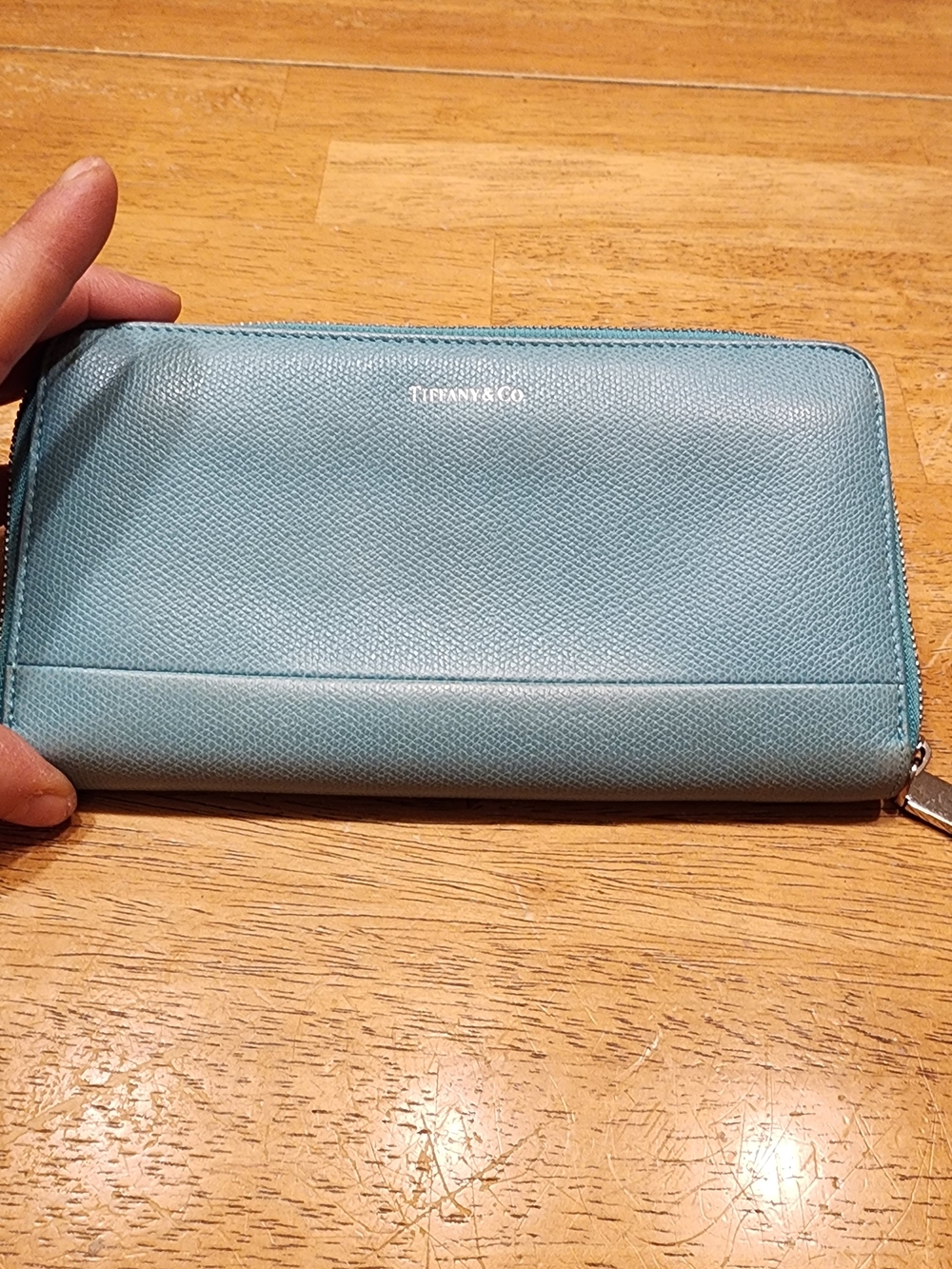 Tiffany & Co. Zip-Around Wallet in Tiffany Blue